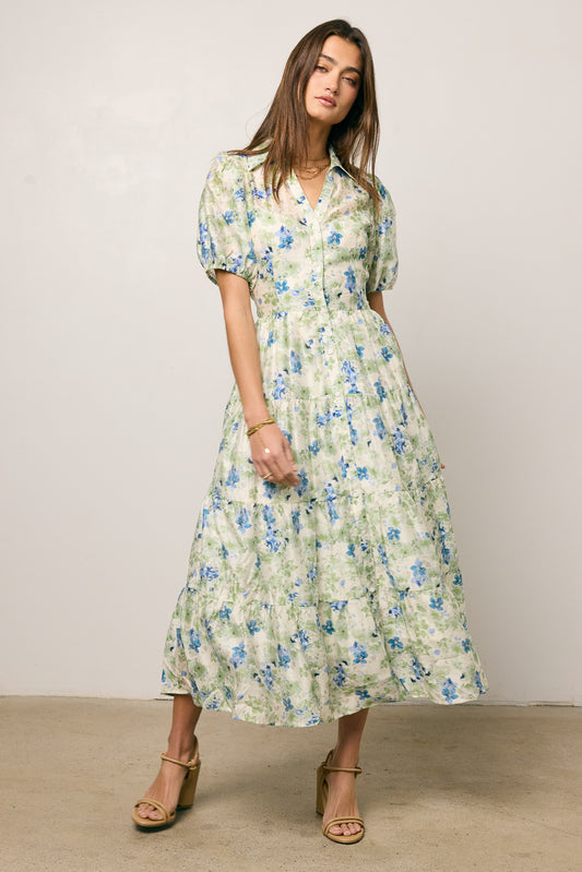 PRINTED SHORT SLEEVE DRESS