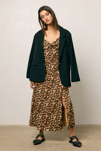 Meradith Leopard Print Midi Dress - FINAL SALE