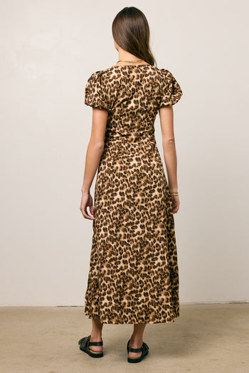Meradith Leopard Print Midi Dress - FINAL SALE
