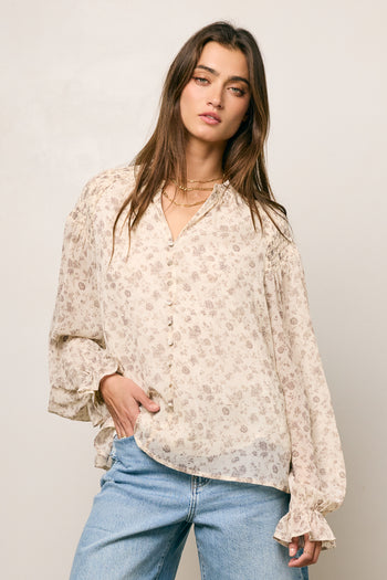 floral print blouse