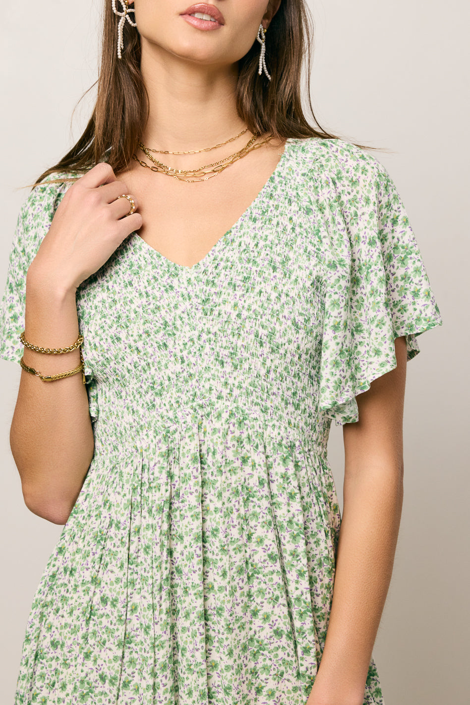 Lily Smocked Midi Dress - FINAL SALE Lily Smocked Midi Dress - FINAL SALE