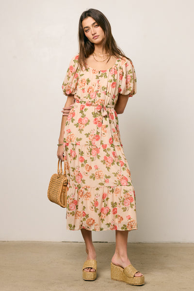 sachin and babi light blue dress Patricia Floral Midi Dress