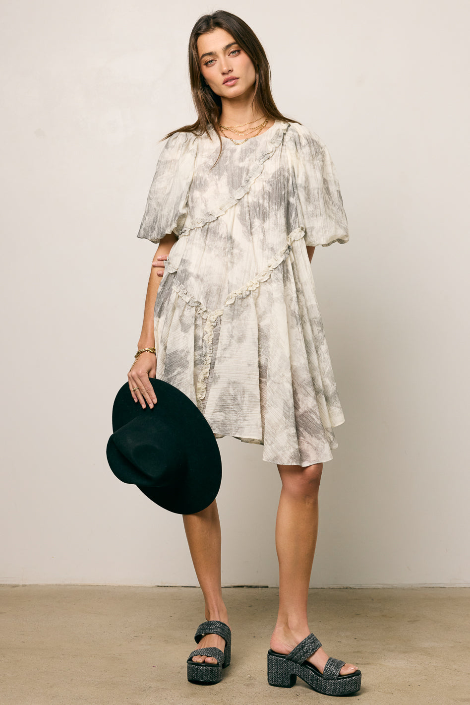 Kellie Abstract Babydoll Dress - FINAL SALE