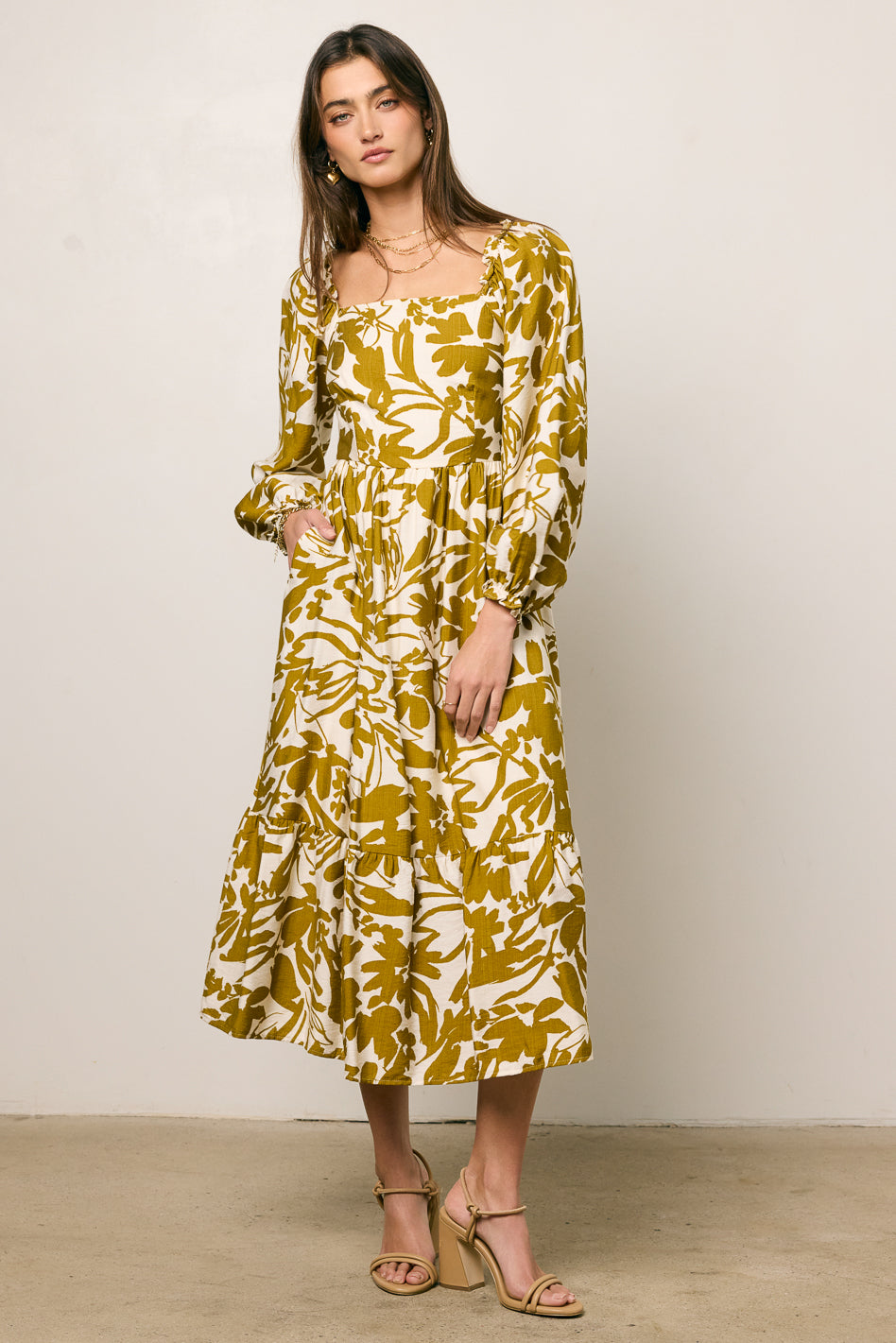 Soren Midi Dress in Mustard - FINAL SALE