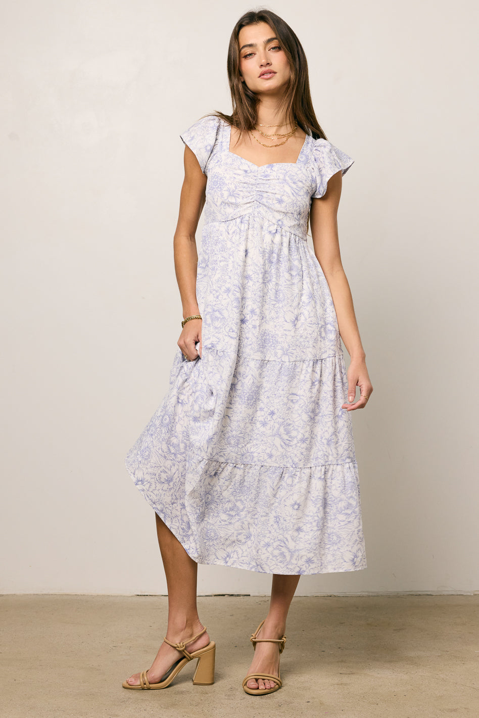 FLUTTER SLEEVE DRESS 