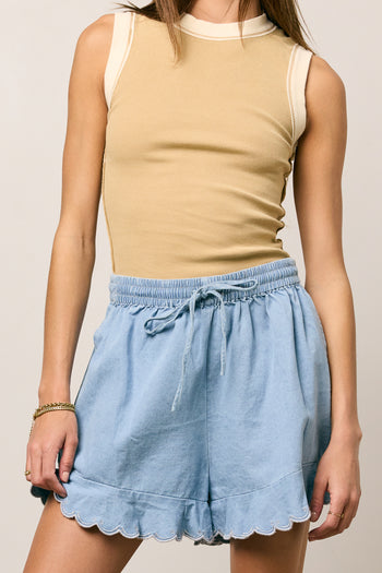 Lilah Reverse Seam Tank in Taupe - FINAL SALE