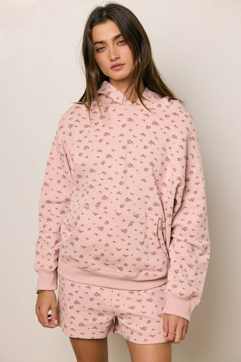 Elora Floral Sweatshirt in Pink - FINAL SALE