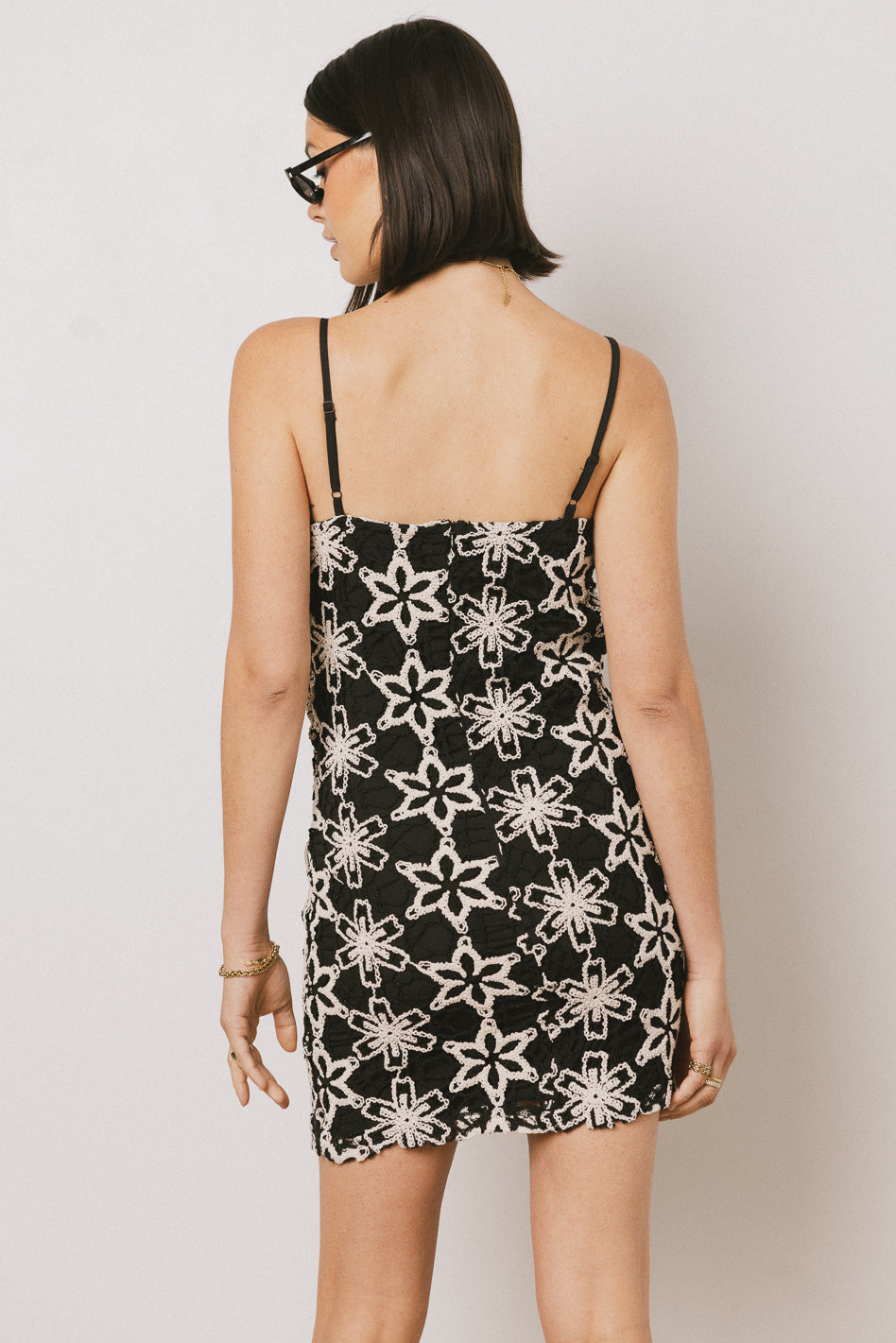 mini dress with square neckline