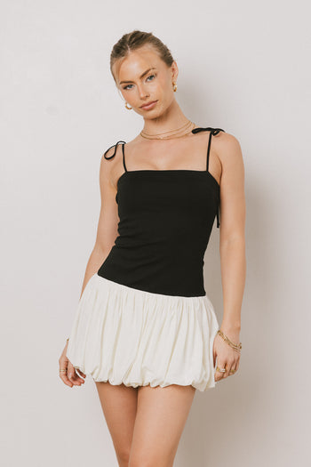 mini dress with tie straps