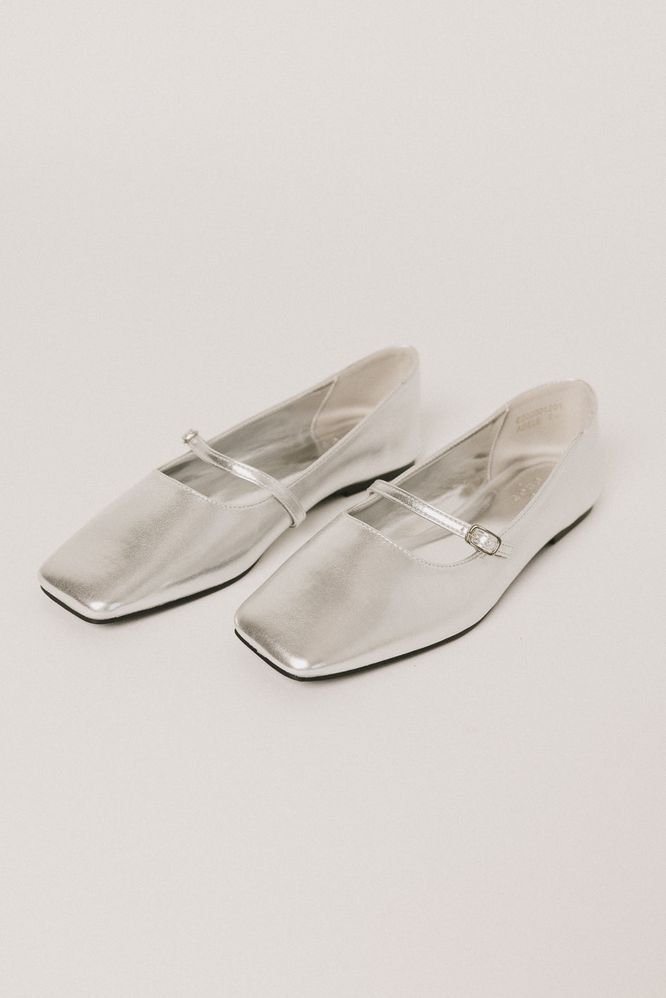 Adele Silver Ballet Flats