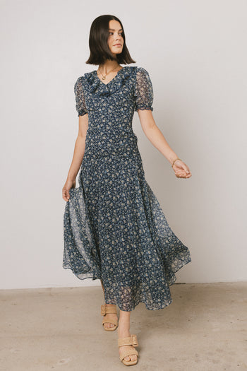 navy blue maxi dress