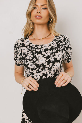 black floral dress