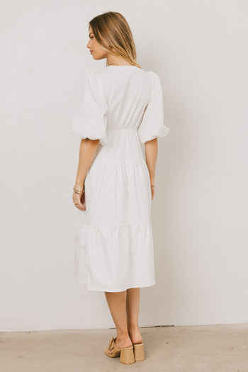 CREAM MIDI DRESS 