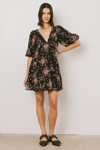 floral printed mini dress 