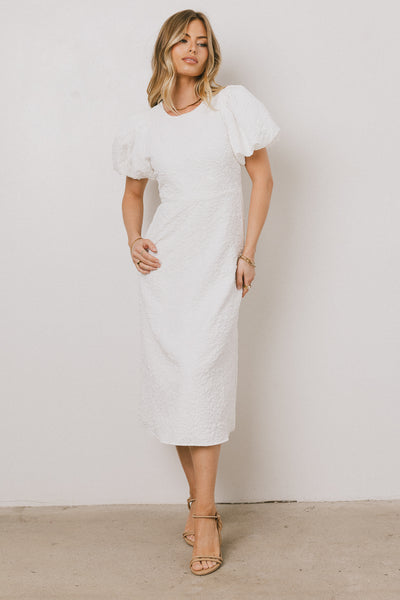bohme white dress Henry Textured Midi in fashion friends clothes Pink H And M smocked details Color:Fig*