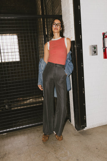 high rise straight leg pants