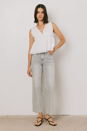 Hailey Polka Dot Straight Leg Jeans - FINAL SALE