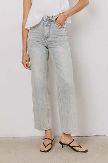 Hailey Polka Dot Straight Leg Jeans - FINAL SALE