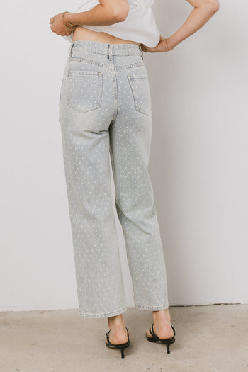 Hailey Polka Dot Straight Leg Jeans - FINAL SALE