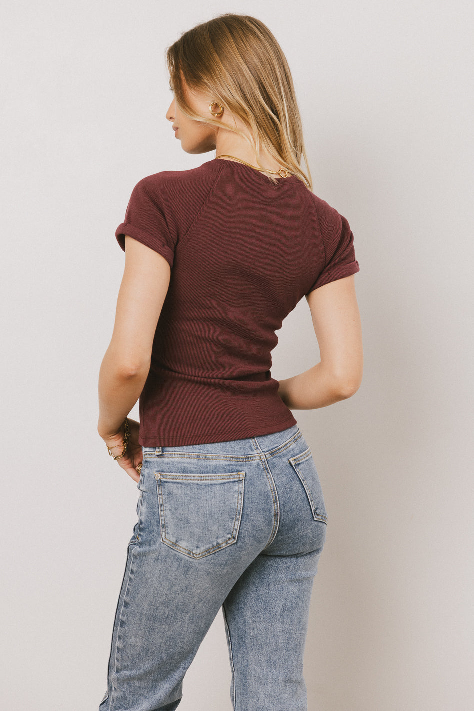 cuffed short sleeve tee