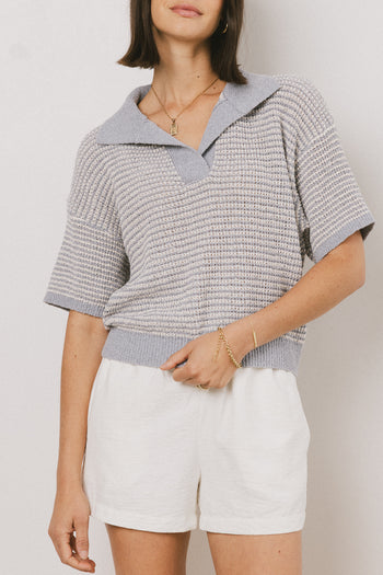 stretch knit sweater