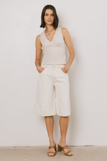 Alden Bermuda Shorts in Cream - FINAL SALE
