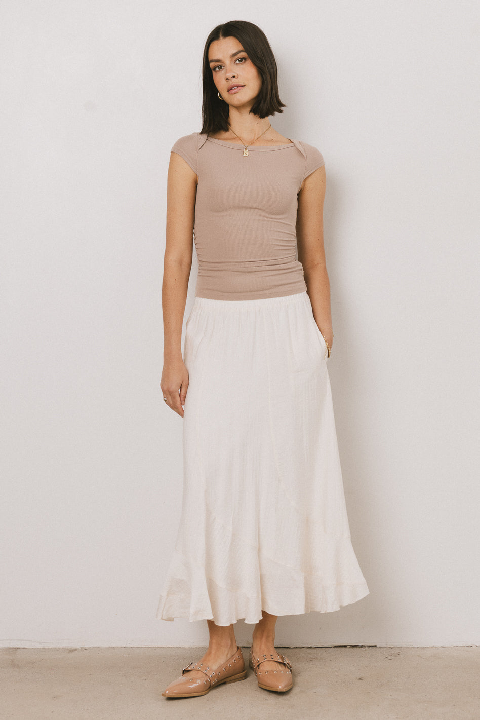 Amara Maxi Skirt in Ivory - FINAL SALE