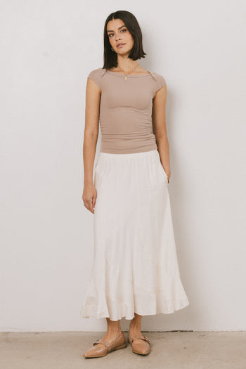 Amara Maxi Skirt in Ivory - FINAL SALE