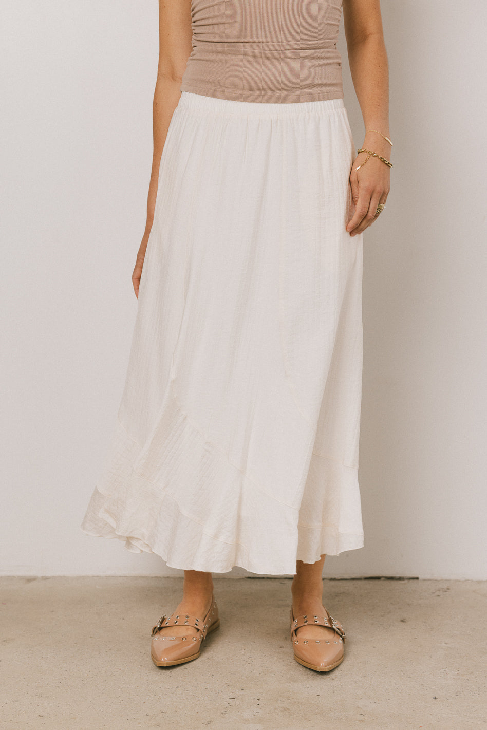 Amara Maxi Skirt in Ivory - FINAL SALE