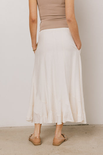 Amara Maxi Skirt in Ivory - FINAL SALE