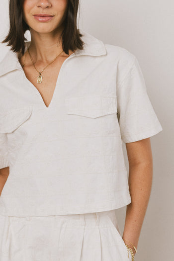 CROP TOP WITH COLLAR