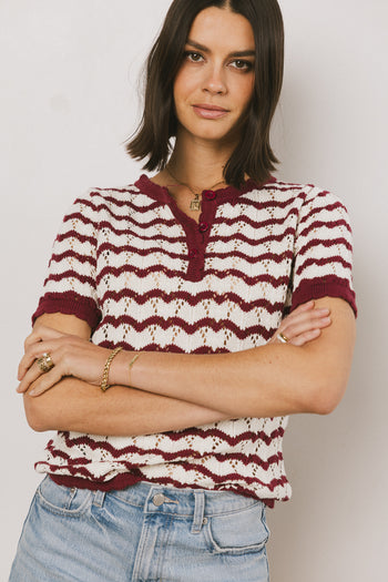 SHORT SLEEVE SWEATER