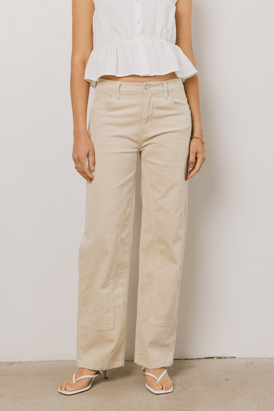 Corduroy Straight Leg Pants