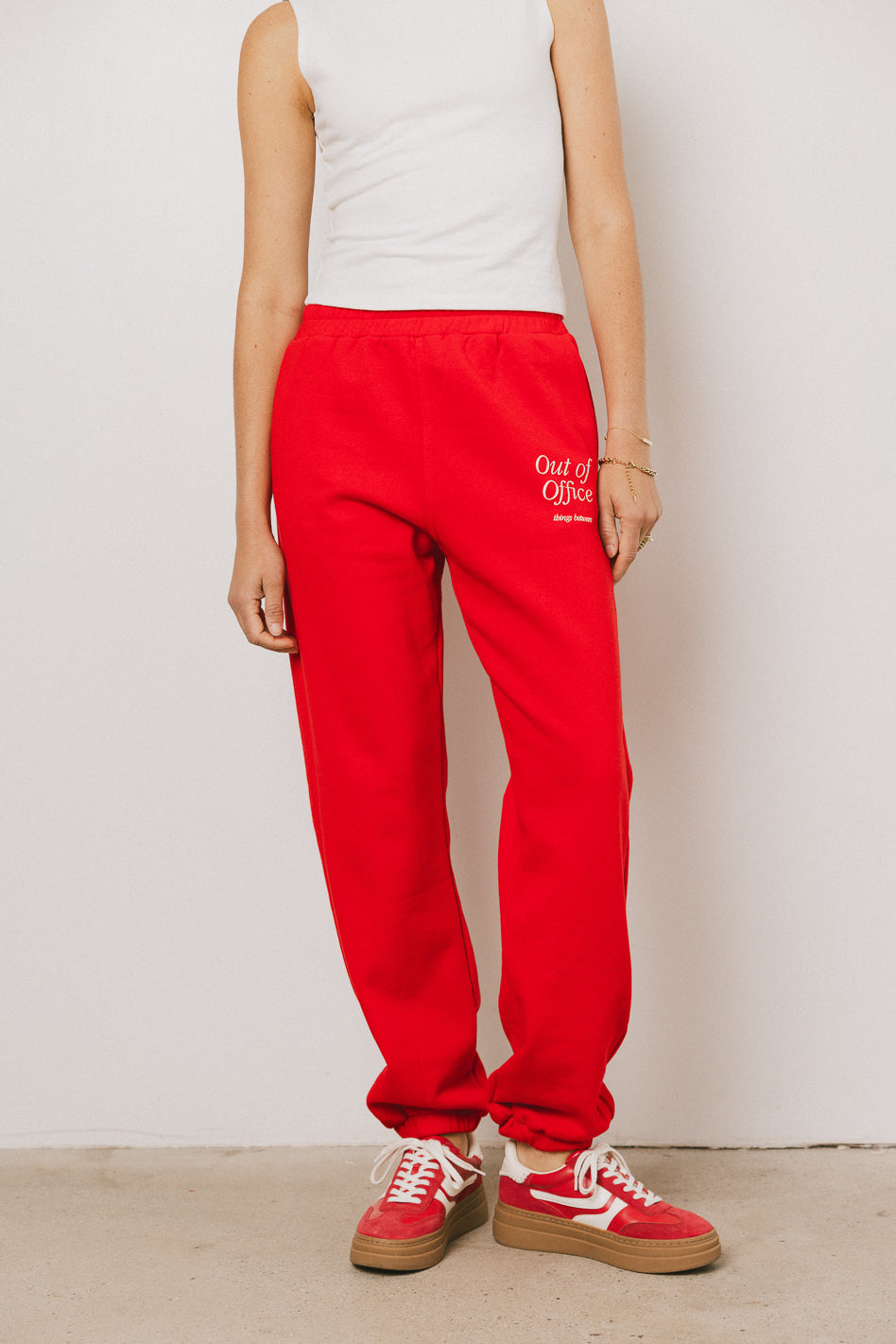 Out Of Office Sweatpants in Red - FINAL SALE