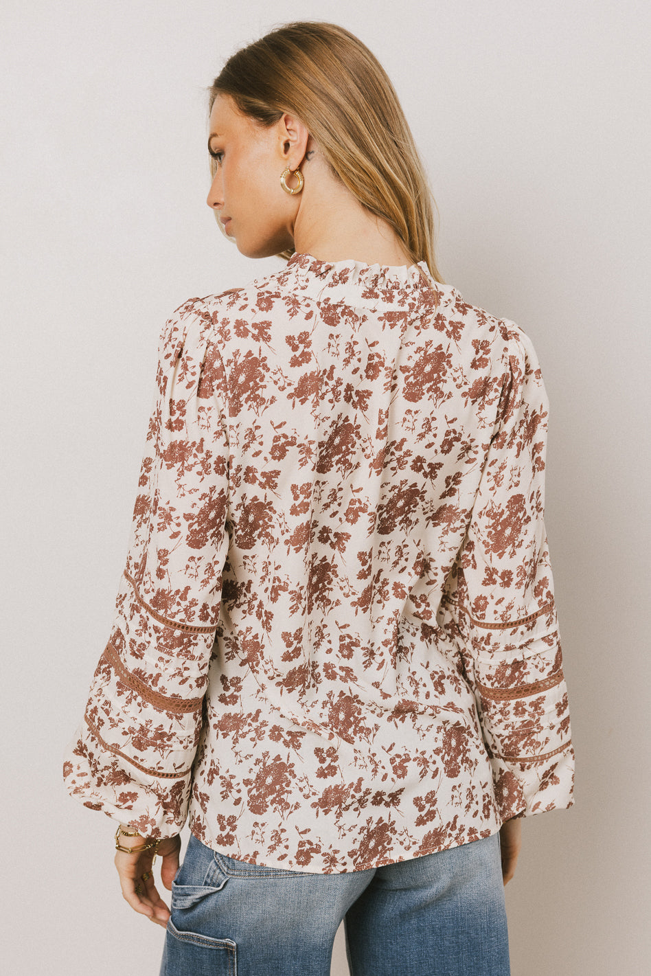 rust floral top 