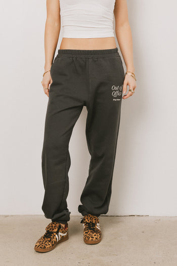 Out of Office Sweatpants in Charcoal - FINAL SALE