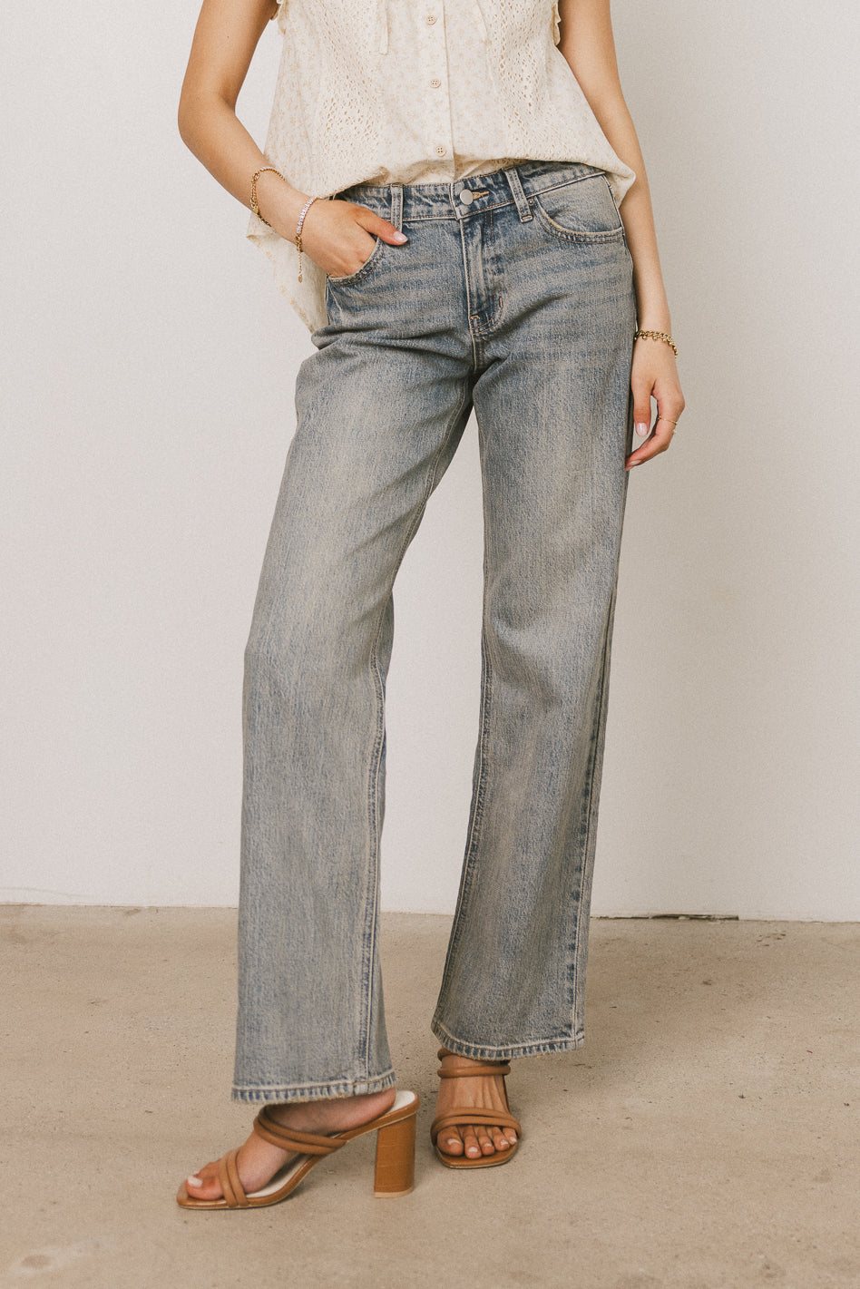 vintage wash jeans