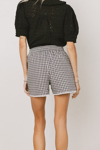 Sofia Gingham Shorts in Navy - FINAL SALE