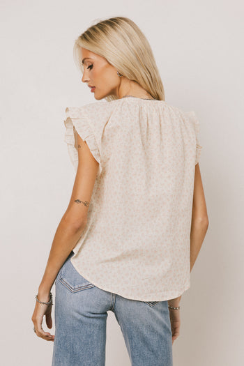 Floral Blouse in Coral