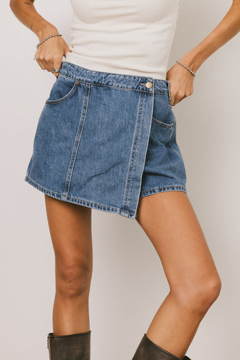 Rhia Denim Mini Skort - FINAL SALE