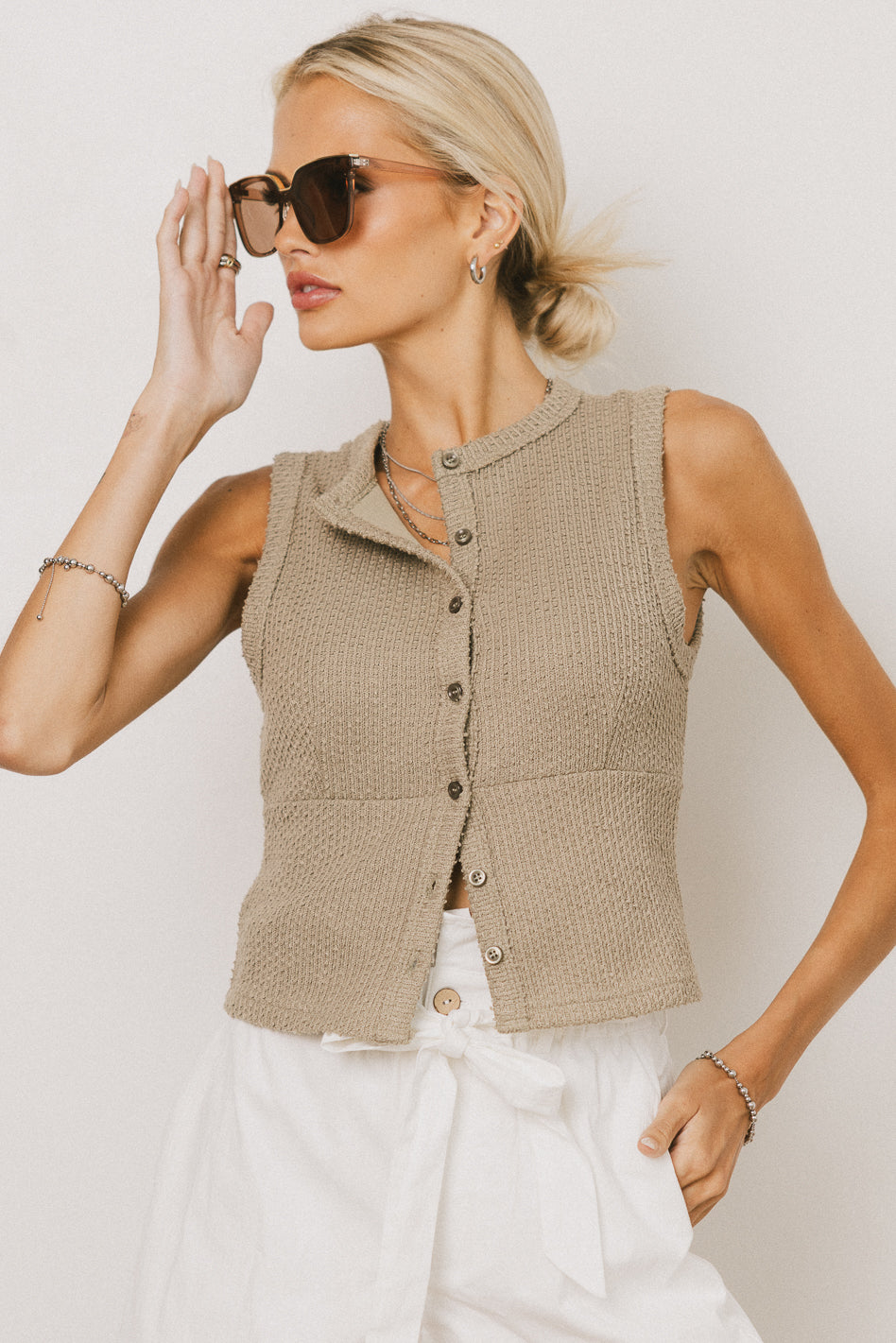 Knit Tank Top in Sage