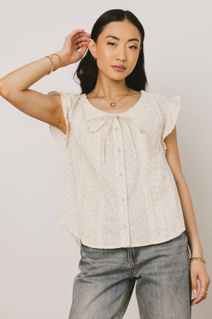 Rome Floral Blouse in Yellow - FINAL SALE