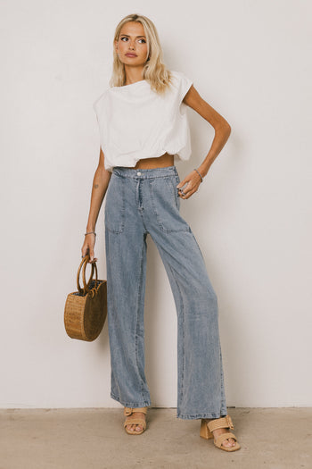 Wide Leg Pants in Blue