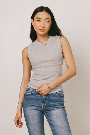 Ruby Tank in Grey - FINAL SALE