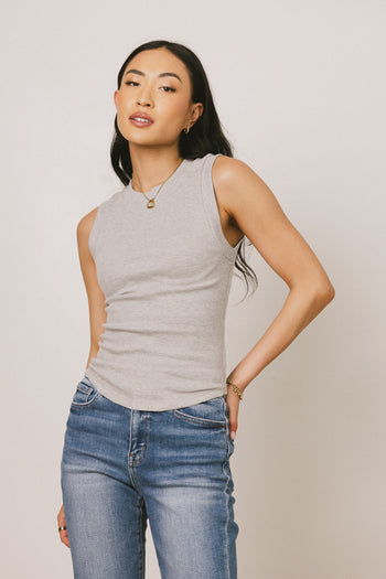 Ruby Tank in Grey - FINAL SALE