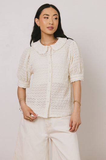 short sleeve lace top