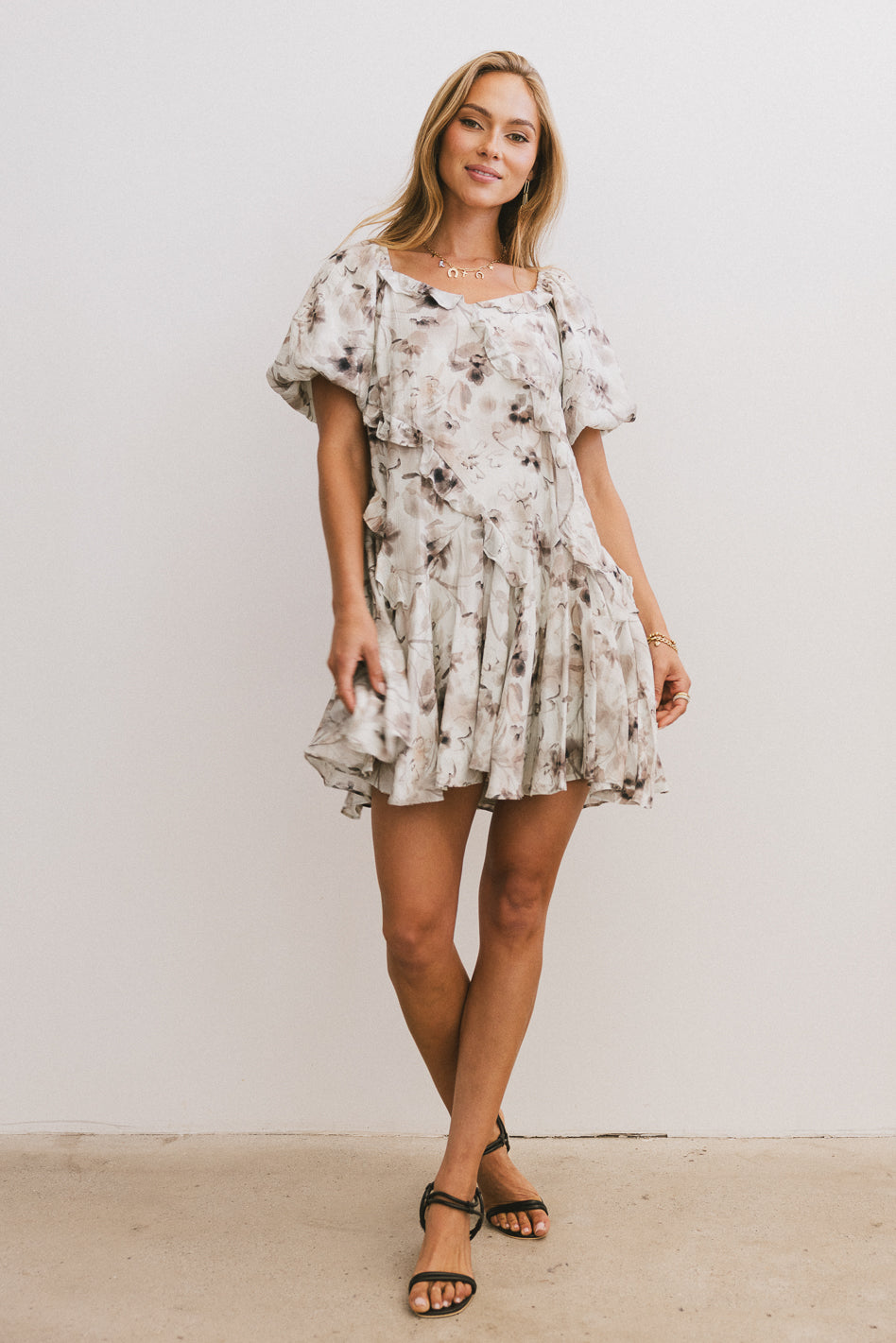 floral ruffled dress Florence Ruffled Mini Dress