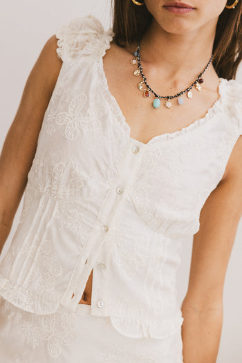 Devin Embroidered Top - FINAL SALE