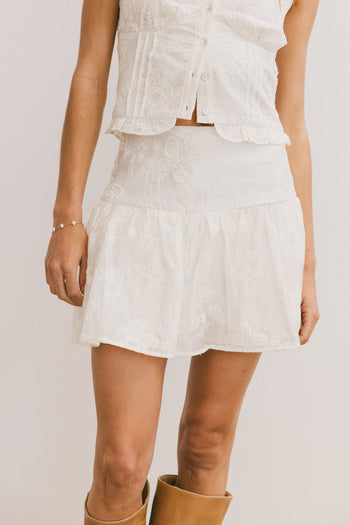 white mini skort