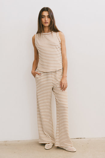 Zia Striped Bottoms in Sand - FINAL SALE